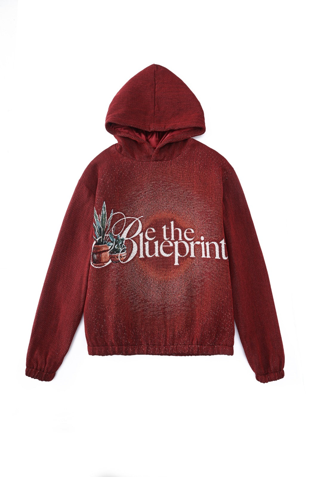 NOURISHED SATIN-LINED TAPESTRY HOODIE