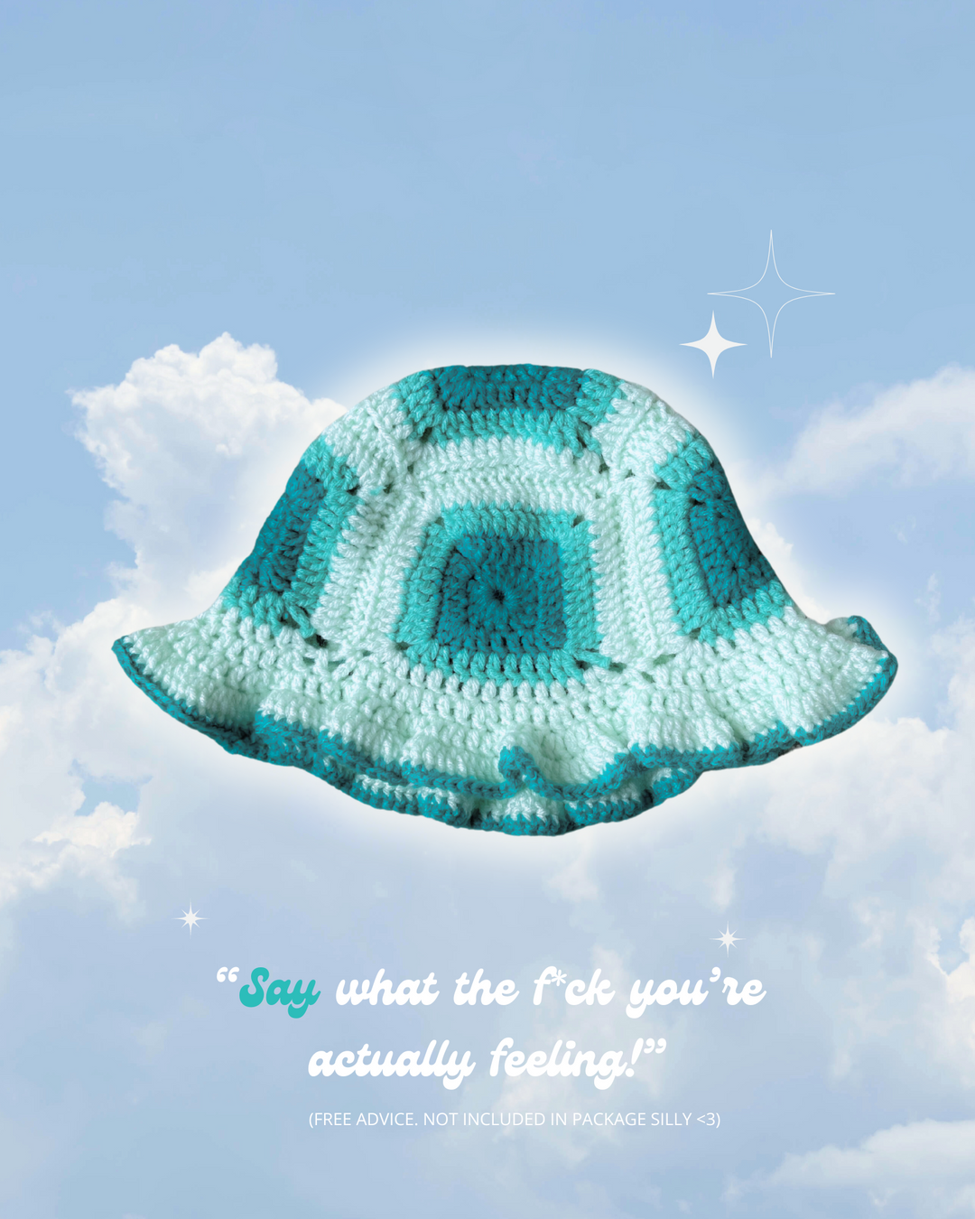 CROCHET TURQUOISE BUCKET HAT