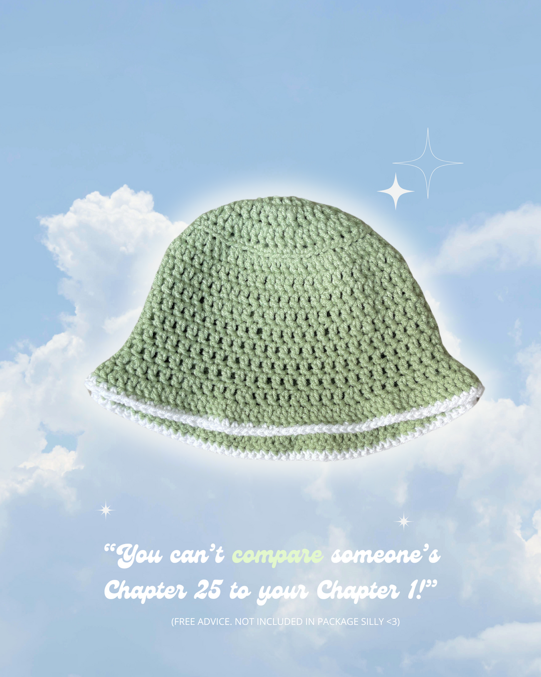 CROCHET SOFT GREEN BUCKET HAT