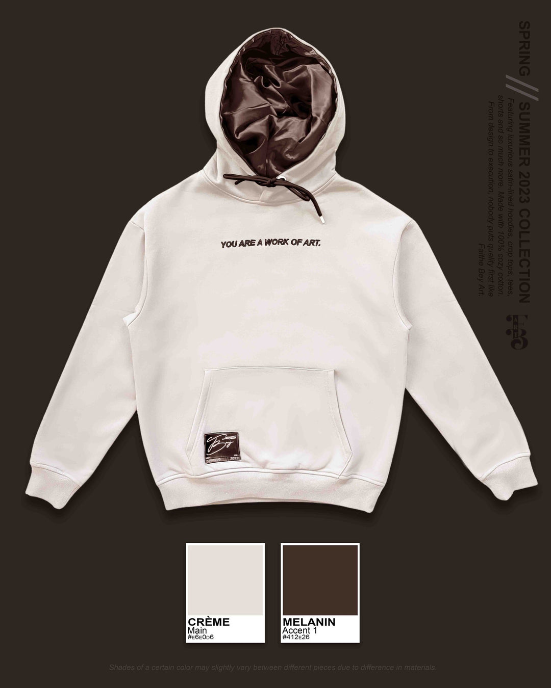 CRÈME Satin-Lined Pullover Hoodie & Shorts Set