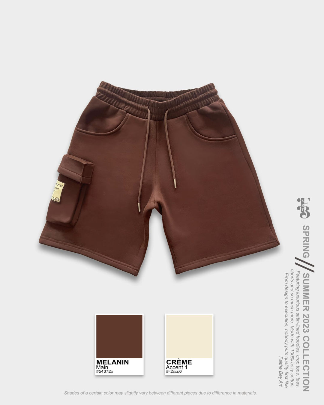 Melanin Satin-Lined Pullover Hoodie & Shorts Set