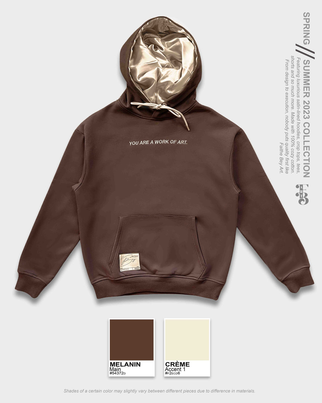 Melanin Satin-Lined Pullover Hoodie & Shorts Set