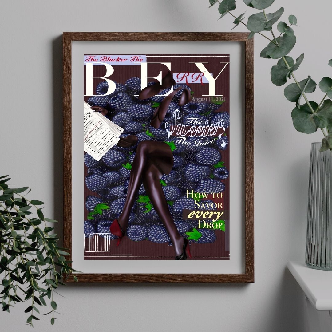 The Blacker The Berry (Wine) Wall Art